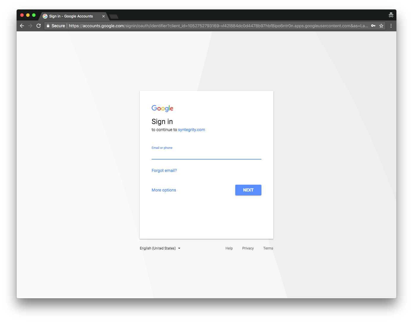 Google Setup