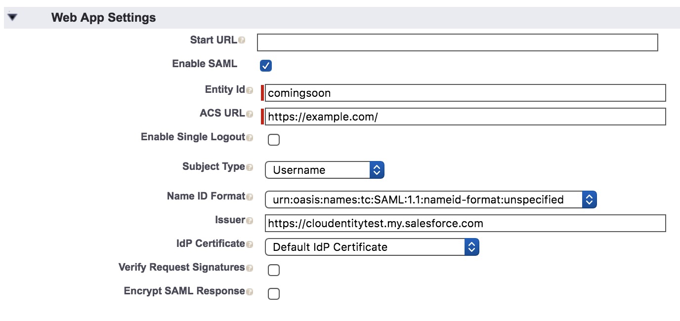 sforce idp s05 app saml