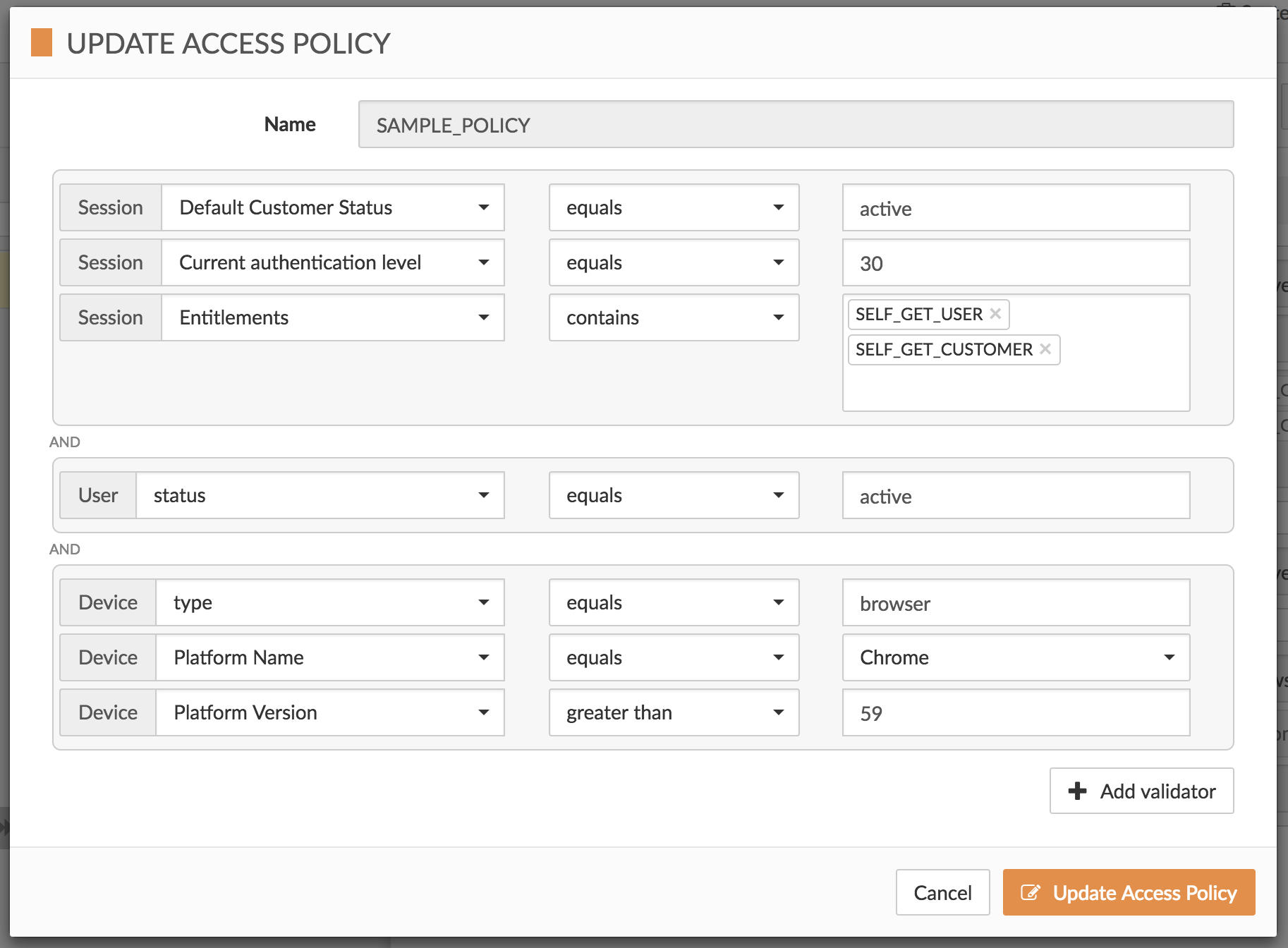 sample policy