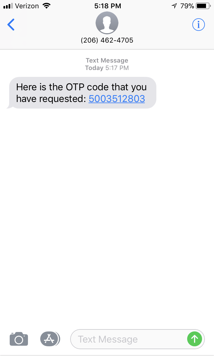 Retrieve OTP from SMS